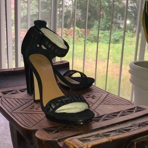 Calvin Klein Black Strappy Heels with Stiletto